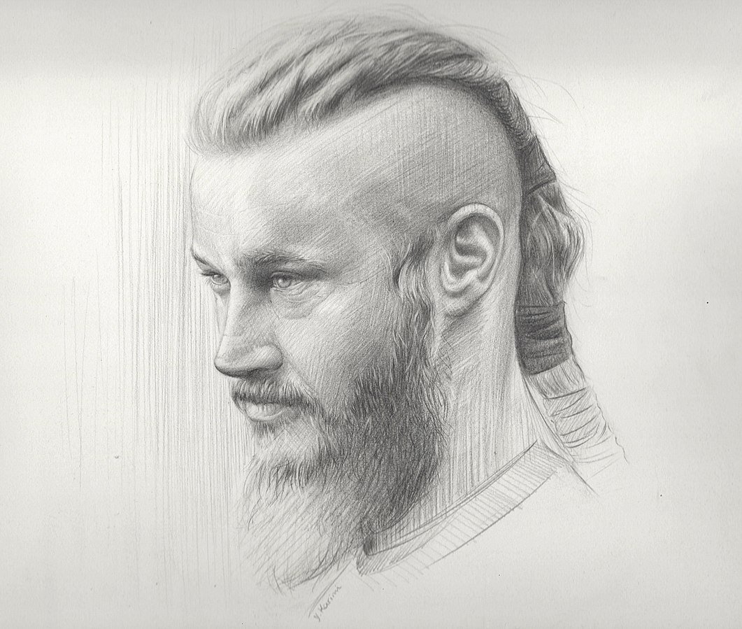 Carbon drawing of Ragnar. Photo: Wikimedia Commons