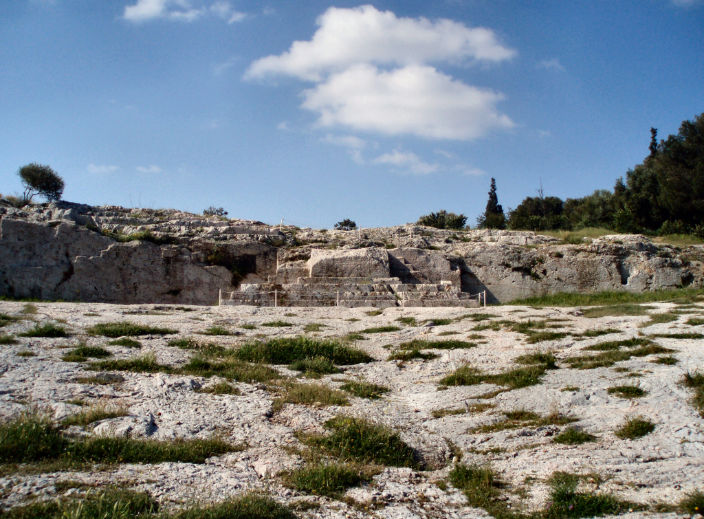 The Pnyx with the speaker's platform, the meeting place of the people of Athens. Photo: Wikimedia Commons