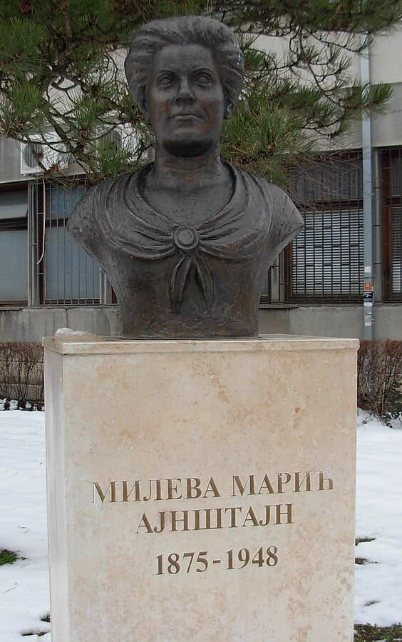 A bust of Mileva at the University of Novi Sad in Serbia, her home country. Photo: Wikimedia Commons 